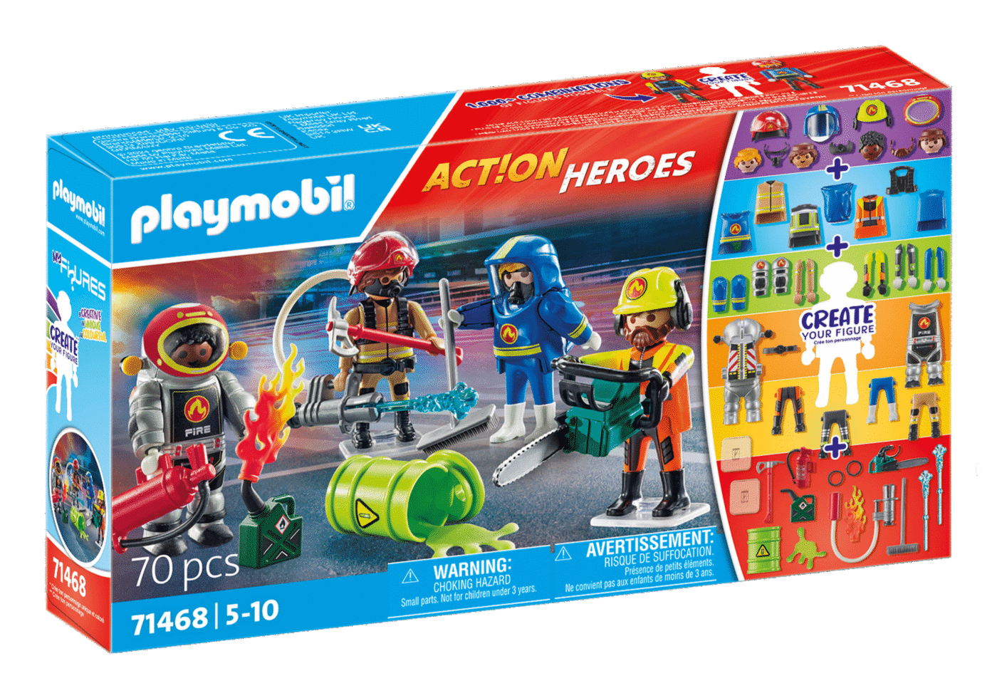 Alternative view of Playmobil 71468 Fire Brigade My Figures: Fire Rescue ดับเพลิง มายฟิกเกอร์:กู้ภัยดับเพลิง