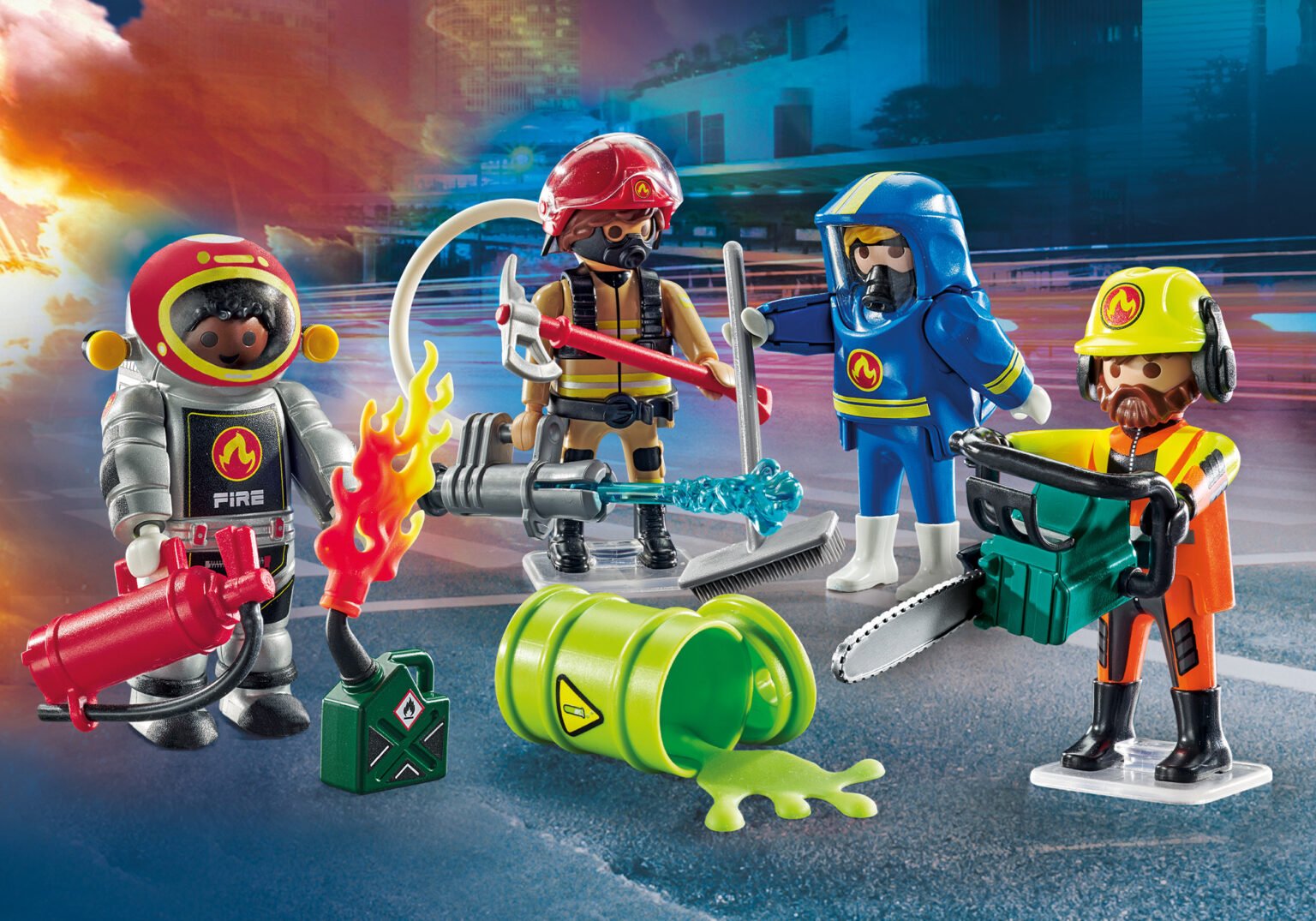Playmobil 71468 Fire Brigade My Figures: Fire Rescue ดับเพลิง มายฟิกเกอร์:กู้ภัยดับเพลิง