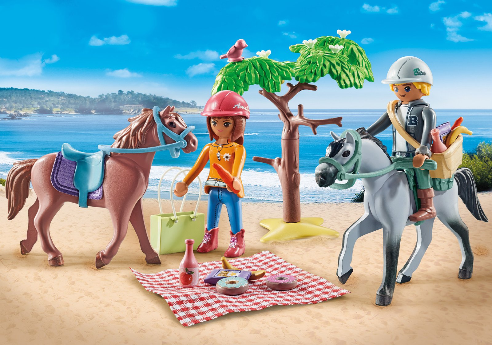 Playmobil 71470 Starter Pack Horseback riding trip to the beach with Amelia and Ben สตาร์ทเตอร์ ทริปขี่ม้าไปชายหาดกับอมีเลียและเบ็น