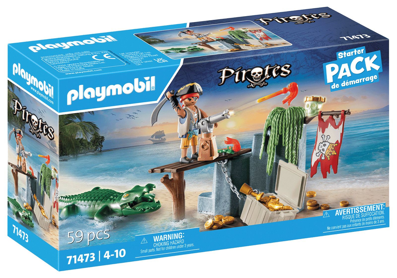 Playmobil 71473 Starter Pack Pirate with alligator สตาร์ทเตอร์ โจรสลัดกับจระเข้ - Image 2