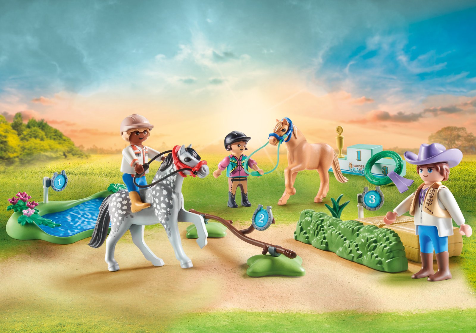 Playmobil 71495 Horses of Waterfall Pony tournament ม้าแห่งวอเตอร์ฟอลล์ การแข่งขันม้าโพนี่