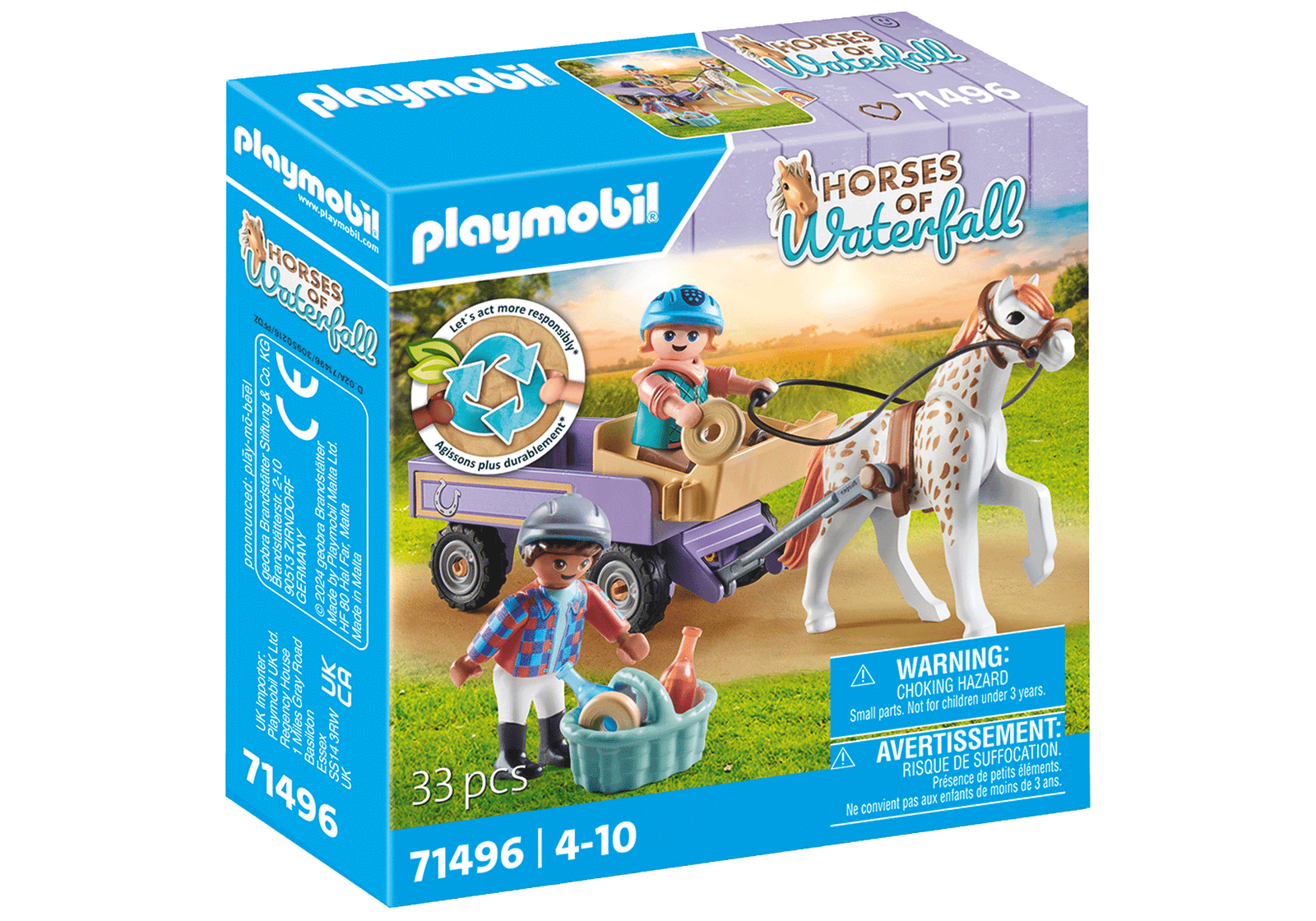 Playmobil 71496 Horses of Waterfall Pony carriage ม้าแห่งวอเตอร์ฟอลล์ รถม้าโพนี่ - Image 2