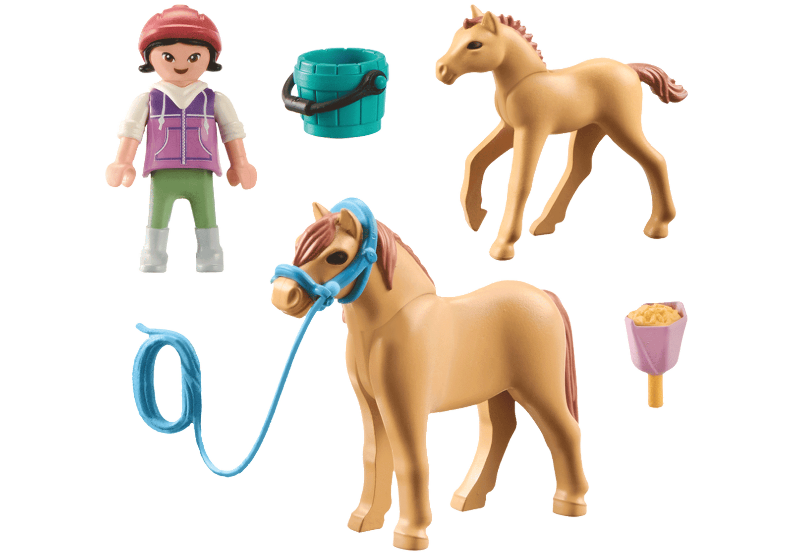 Playmobil 71498 Horses of Waterfall Child with Pony and foal ม้าแห่งวอเตอร์ฟอลล์ เด็กกับม้าโพนี่และลูกม้า - Image 3