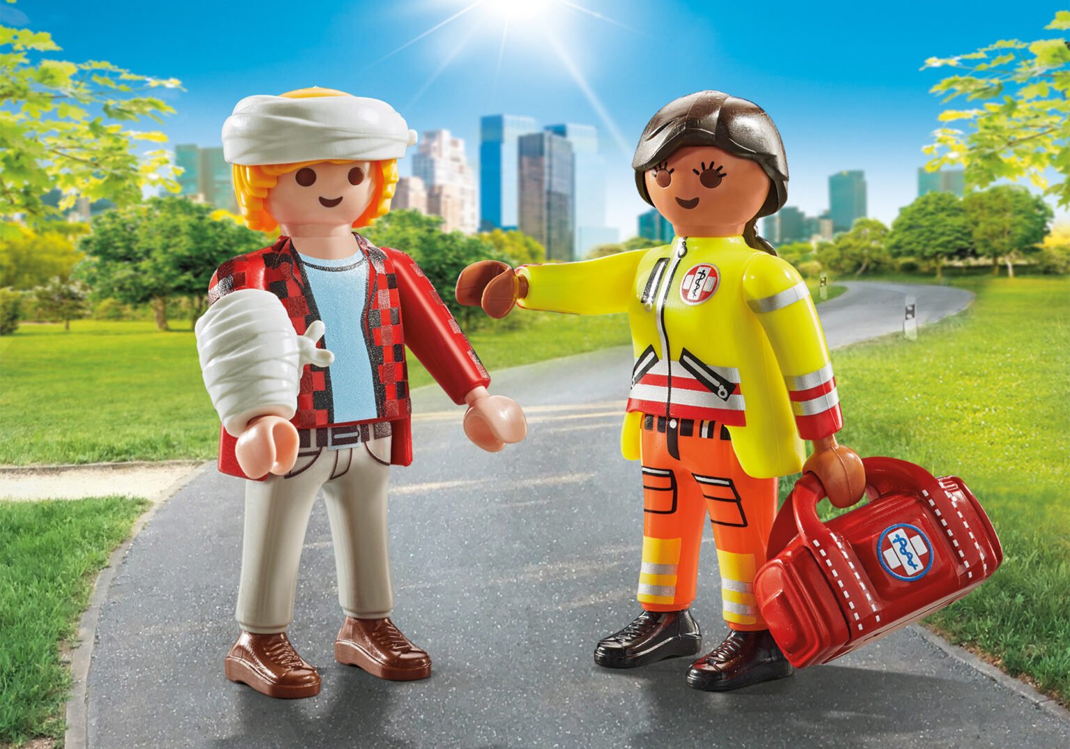 Playmobil 71506 Duo Pack Paramedic with Patient ดูโอ้ แพทย์กับคนไข้