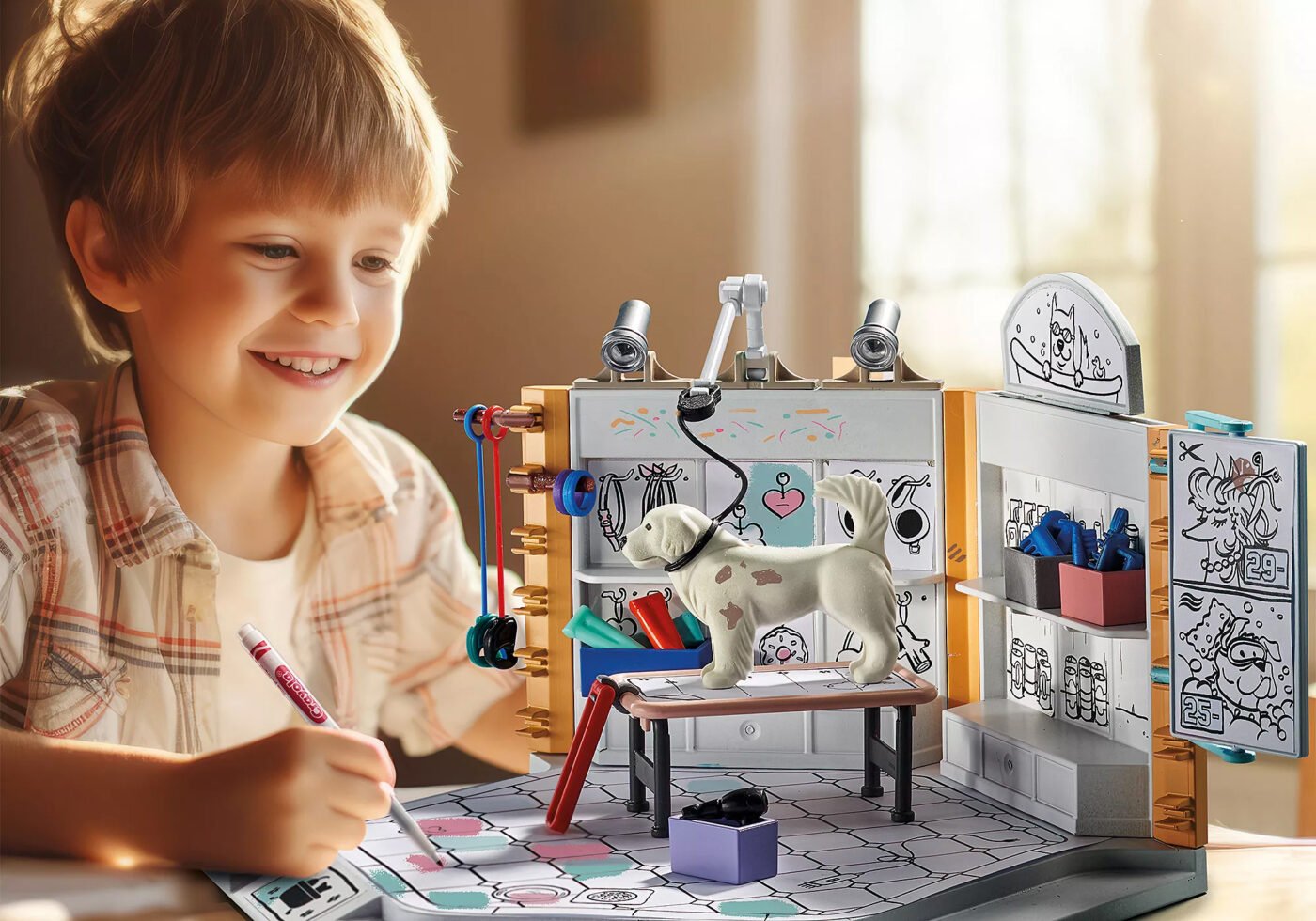 Playmobil 71514 Color: Dog Salon ระบายสีฟิกเกอร์ ร้านเสริมสวยสุนัข - Image 4