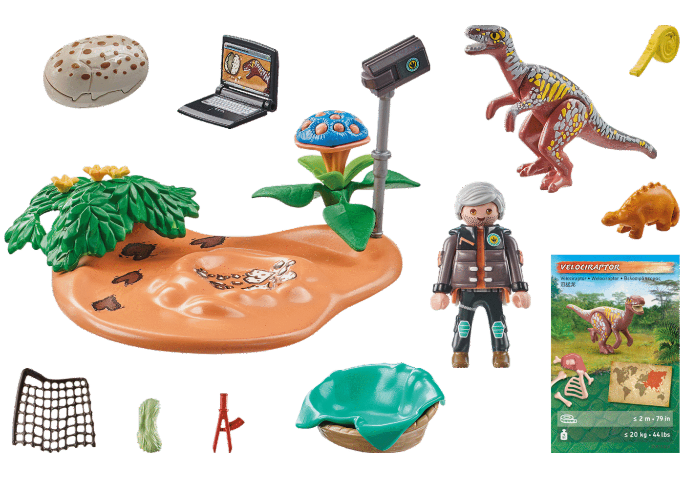 Playmobil 71526 Dinosaurs Stegosaurus Nest with Egg Thief ไดโนเสาร์ รังสเตโกซอรัสกับโจรขโมยไข่ - Image 3
