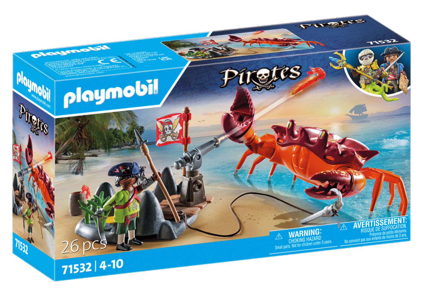 Alternative view of Playmobil 71532 Pirates Battle with the Giant Crab โจรสลัด การต่อสู้กับปูยักษ์