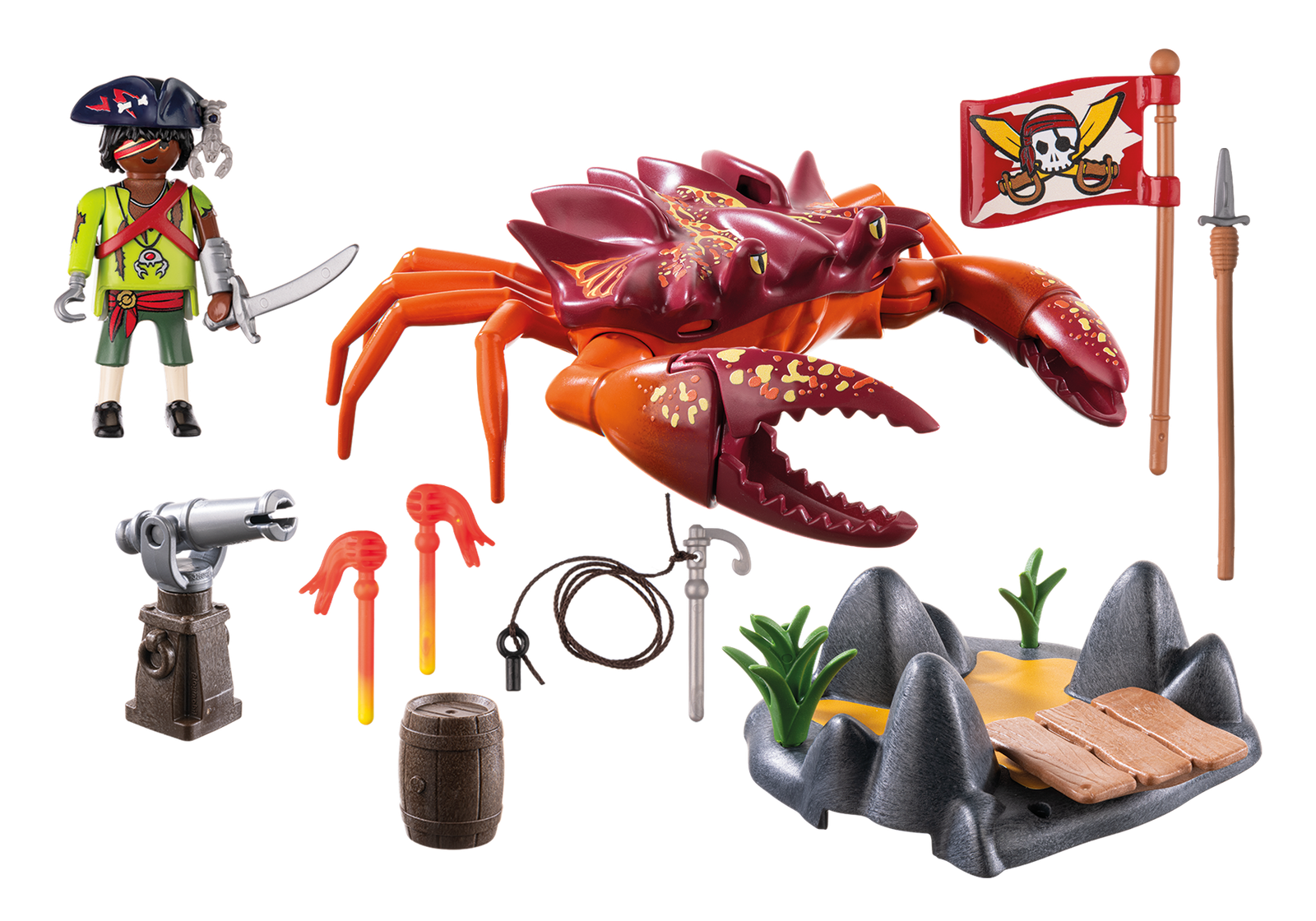 Playmobil 71532 Pirates Battle with the Giant Crab โจรสลัด การต่อสู้กับปูยักษ์ - Image 3