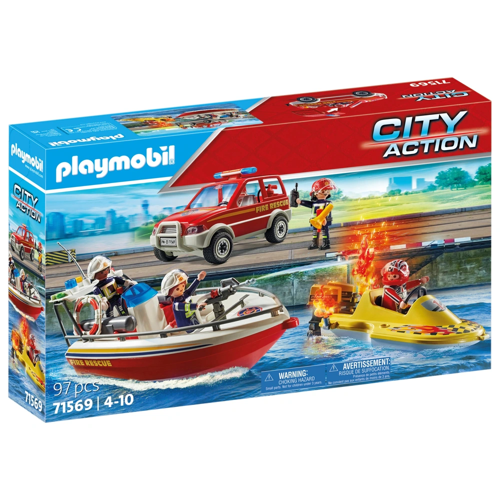 Alternative view of Playmobil 71569 Exclusive Fire Brigade Mission on the Water เอ็กซ์คลูซีฟ ภารกิจดับเพลิงบนน้ำ