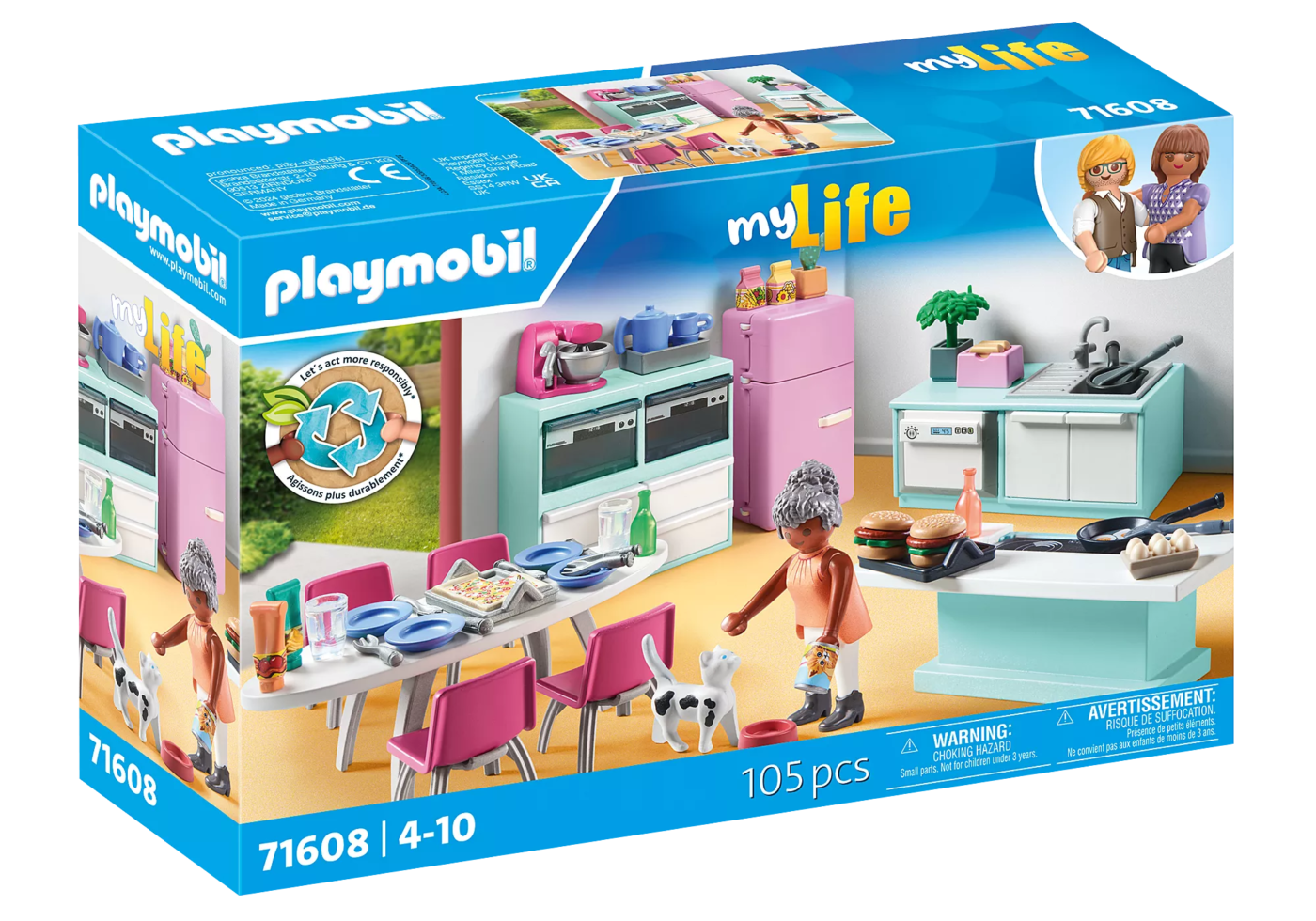 Alternative view of Playmobil 71608 Living House Kitchen with dining place ลิฟวิ่งเฮาส์ ห้องครัวพร้อมโต๊ะอาหาร
