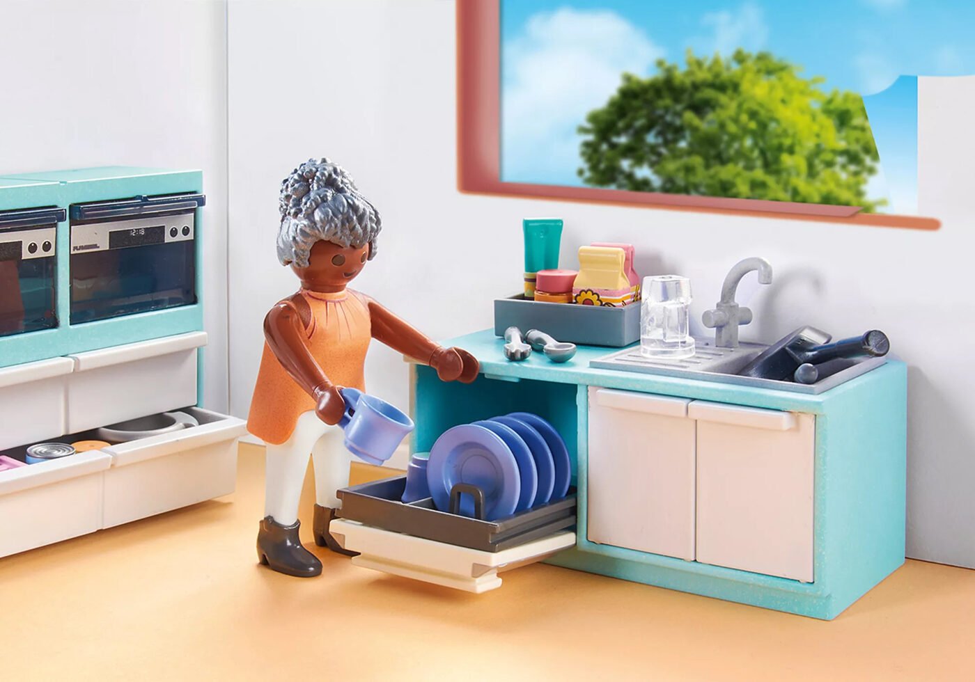 Playmobil 71608 Living House Kitchen with dining place ลิฟวิ่งเฮาส์ ห้องครัวพร้อมโต๊ะอาหาร - Image 5