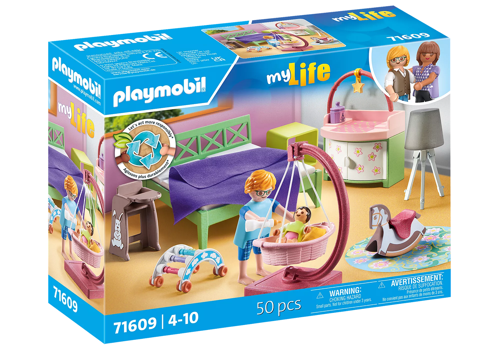 Playmobil 71609 Living House Sleeping room with baby play corner ลิฟวิ่งเฮาส์ ห้องนอนพร้อมมุมเล่นเด็ก - Image 2