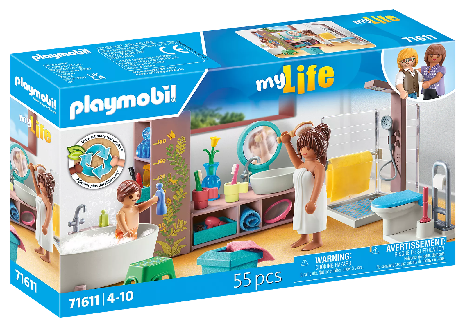 Playmobil 71611 Living House Bathroom ลิฟวิ่งเฮาส์ ห้องน้ำ - Image 2