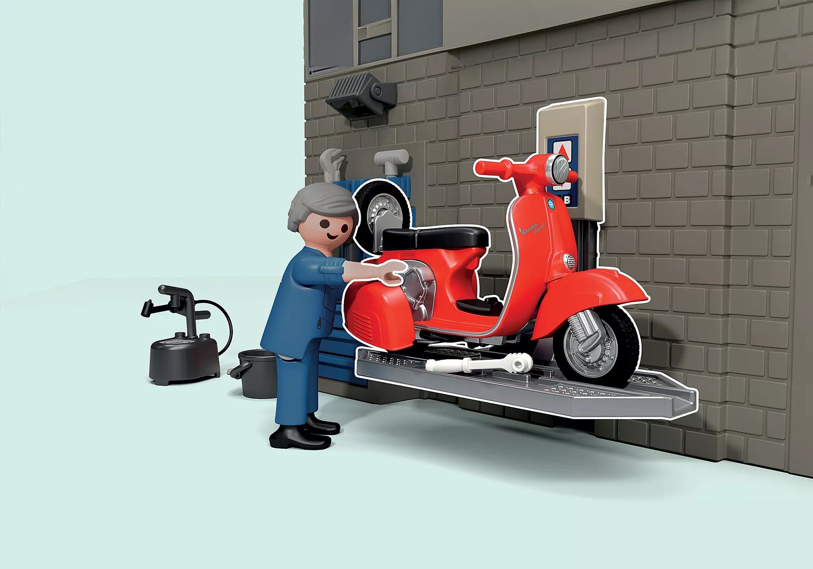 Playmobil 71620 Vespa 60s Garage เวสป้า เวิร์กช็อปเวสป้า ยุค 60 - Image 4