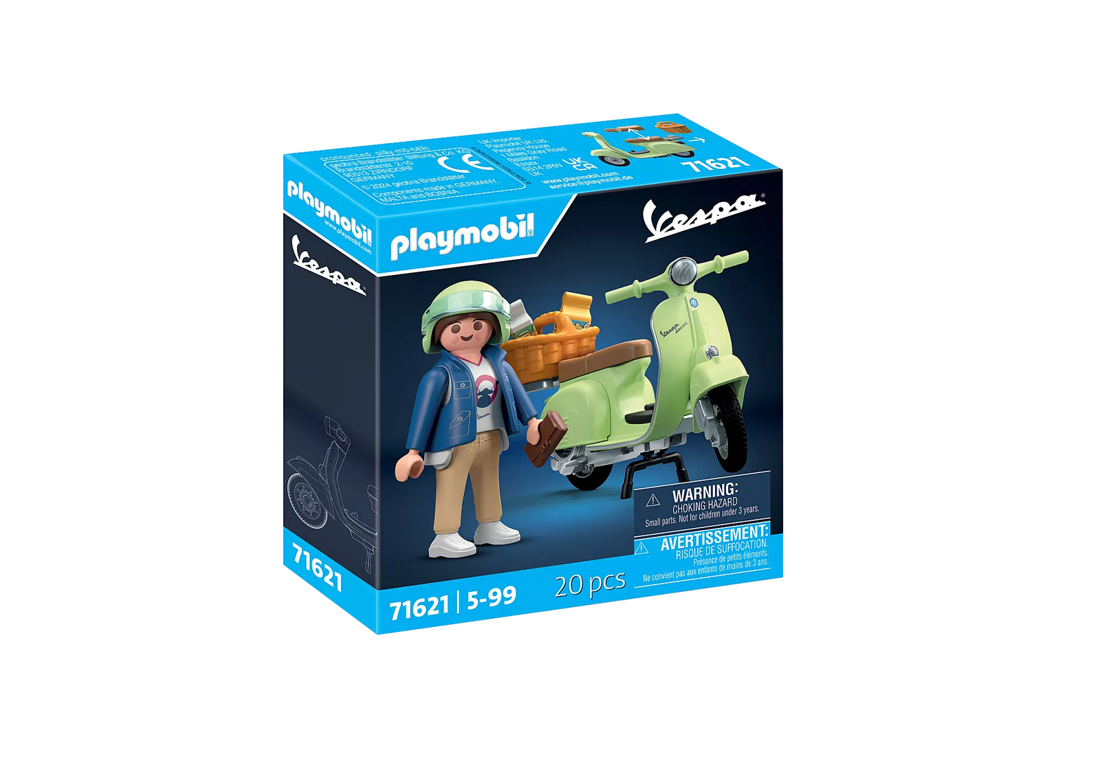 Playmobil 71621 Vespa 150 Sprint Veloce, light green เวสป้า สปรินท์ เวโลเช่ 150 ปี 1969 สีเขียวอ่อน - Image 2