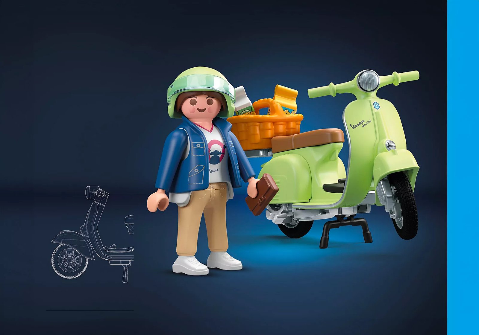 Playmobil 71621 Vespa 150 Sprint Veloce, light green เวสป้า สปรินท์ เวโลเช่ 150 ปี 1969 สีเขียวอ่อน