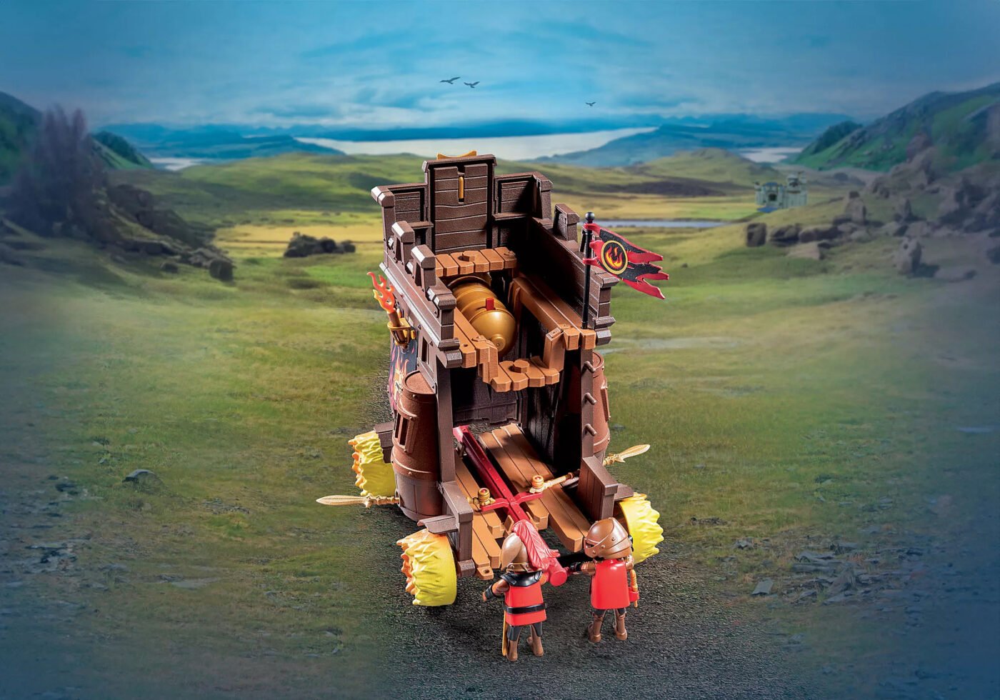 Playmobil 71643 Novelmore Battle wagon with fire cannon โนเวลมอร์ รถศึกพร้อมปืนไฟ - Image 3