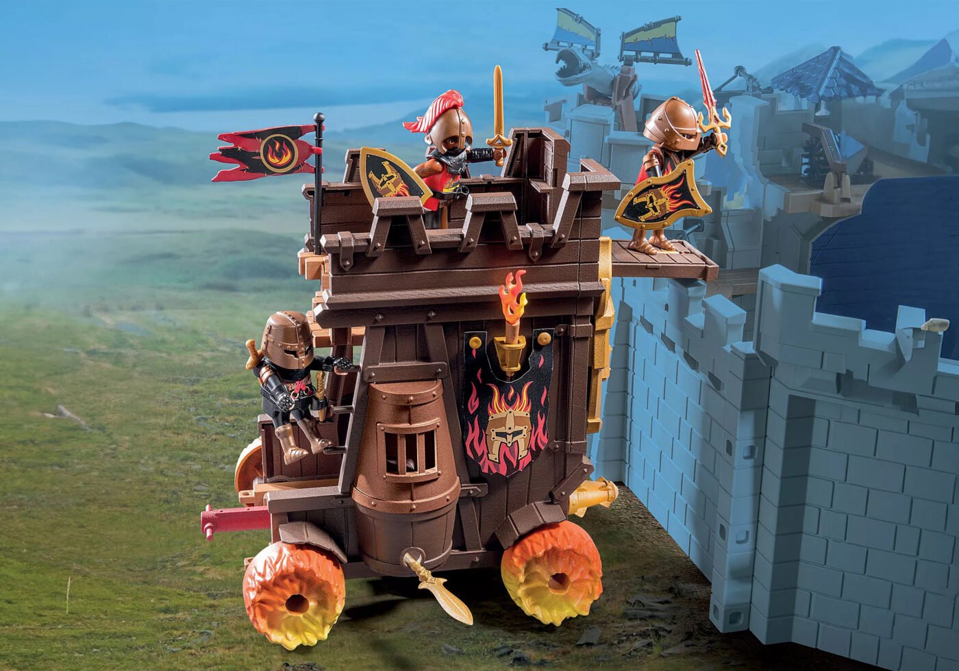 Playmobil 71643 Novelmore Battle wagon with fire cannon โนเวลมอร์ รถศึกพร้อมปืนไฟ - Image 4