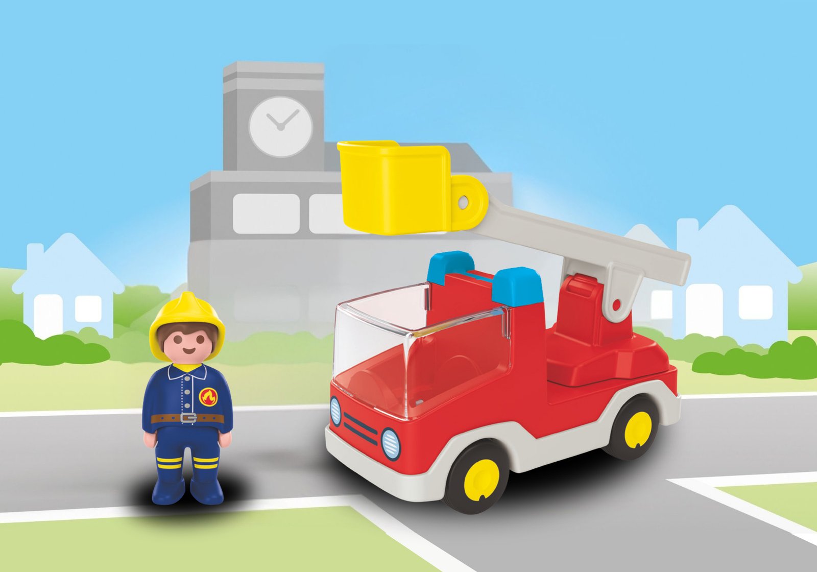 Playmobil 71683 JUNIOR: Ladder Unit Fire Truck จูเนียร์ รถดับเพลิงพร้อมบันได