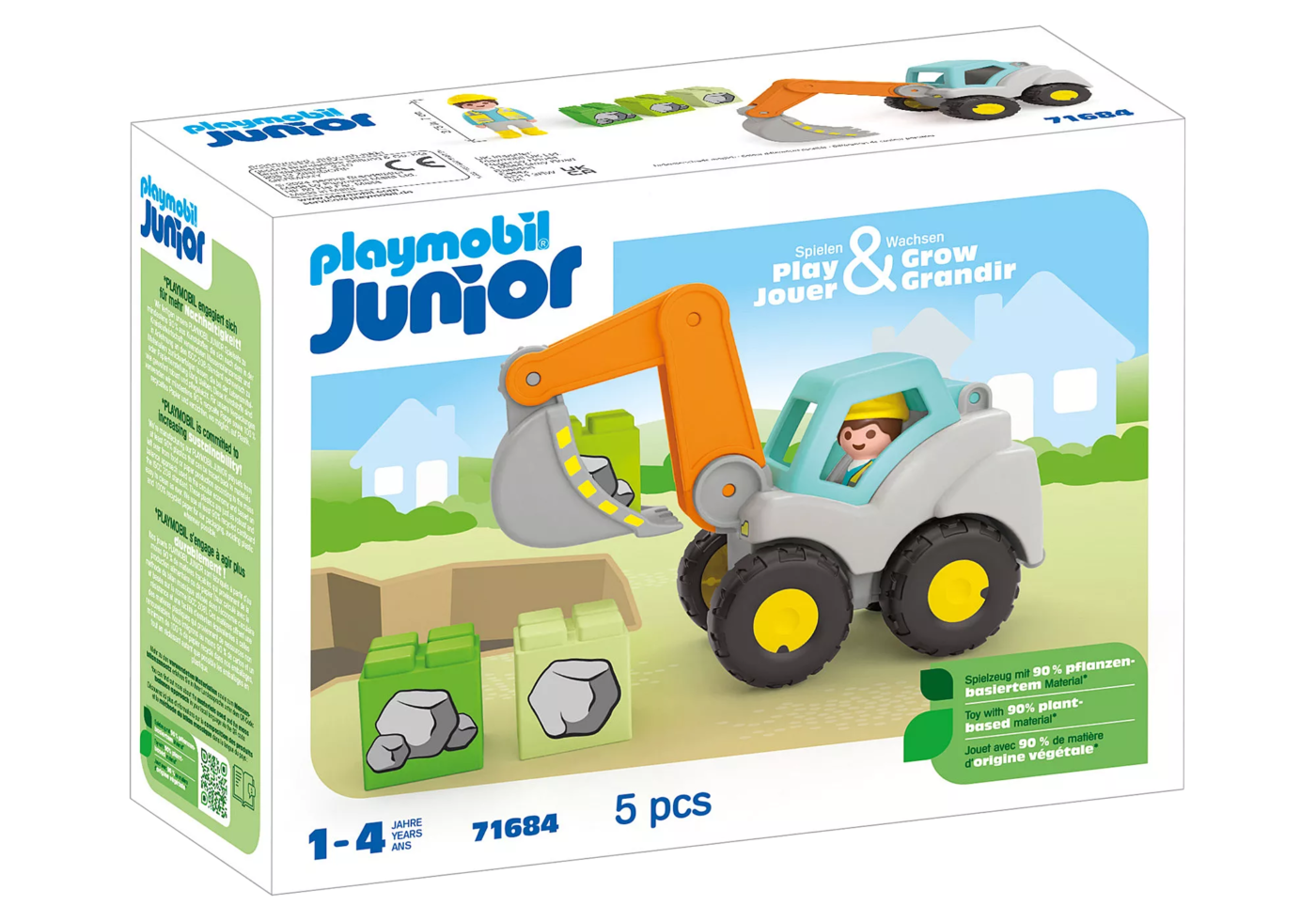 Alternative view of Playmobil 71684 JUNIOR: Shovel Excavator จูเนียร์ รถขุดตัก