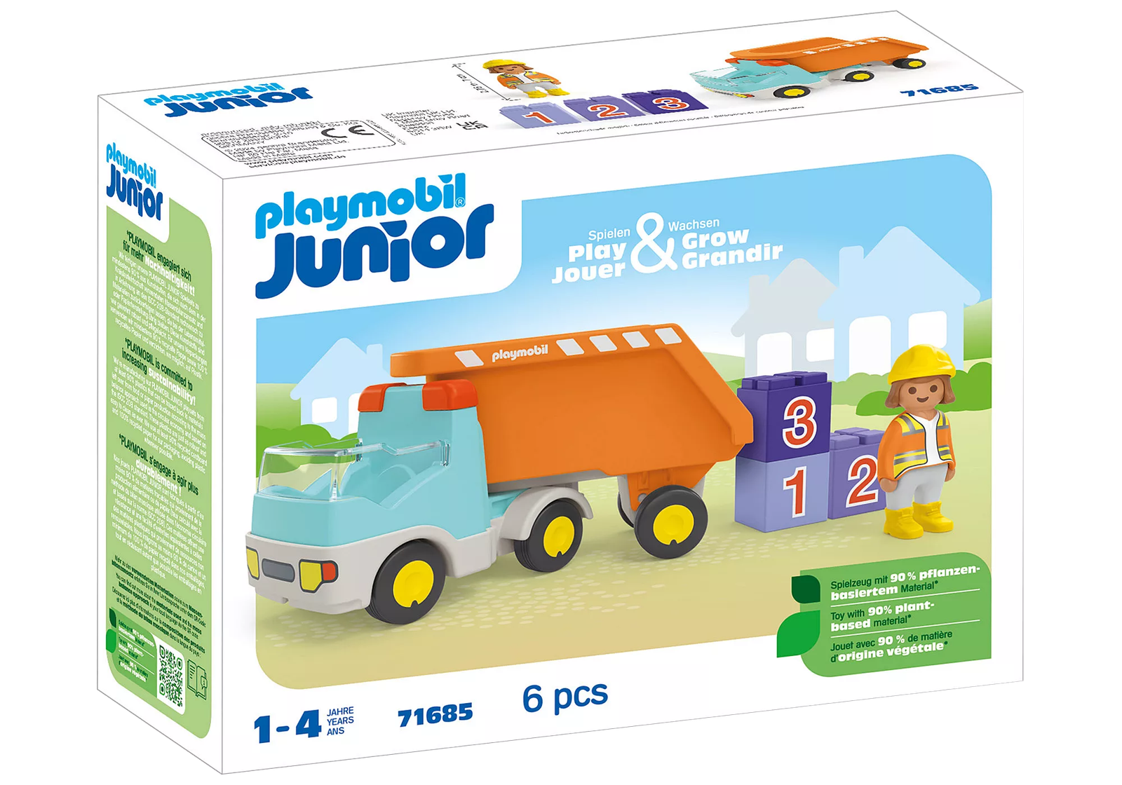 Playmobil 71685 JUNIOR: Dump Truck จูเนียร์ รถดัมพ์ - Image 2