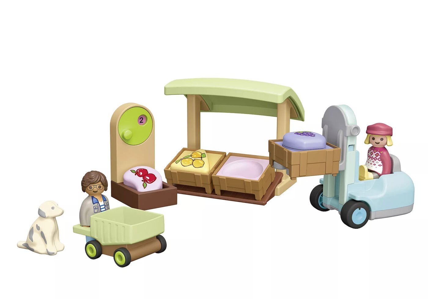 Playmobil 71691 JUNIOR: Organic Market Stall & Forklift จูเนียร์ แผงผลไม้ออร์แกนิกและรถโฟล์คลิฟท์ - Image 4