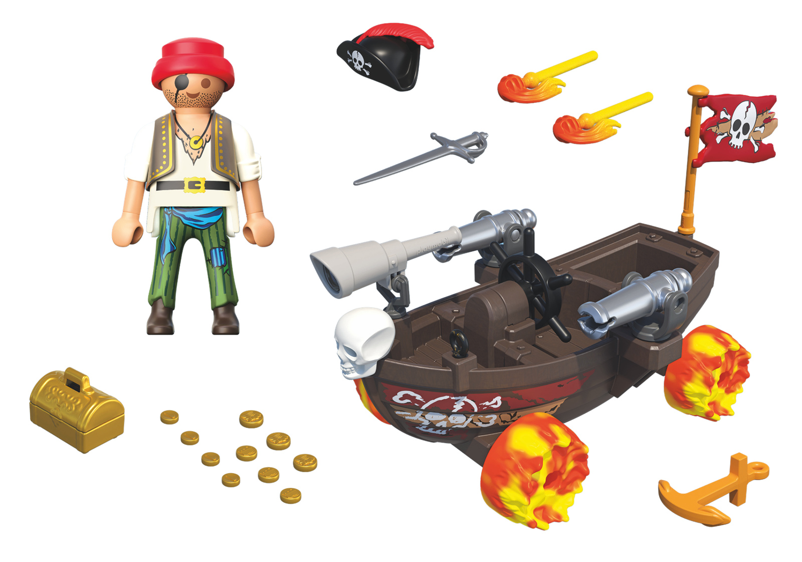 Playmobil 71720 Funstar Racing Pirate Boat ฟันสตาร์ เรซซิ่ง เรือโจรสลัด - Image 3
