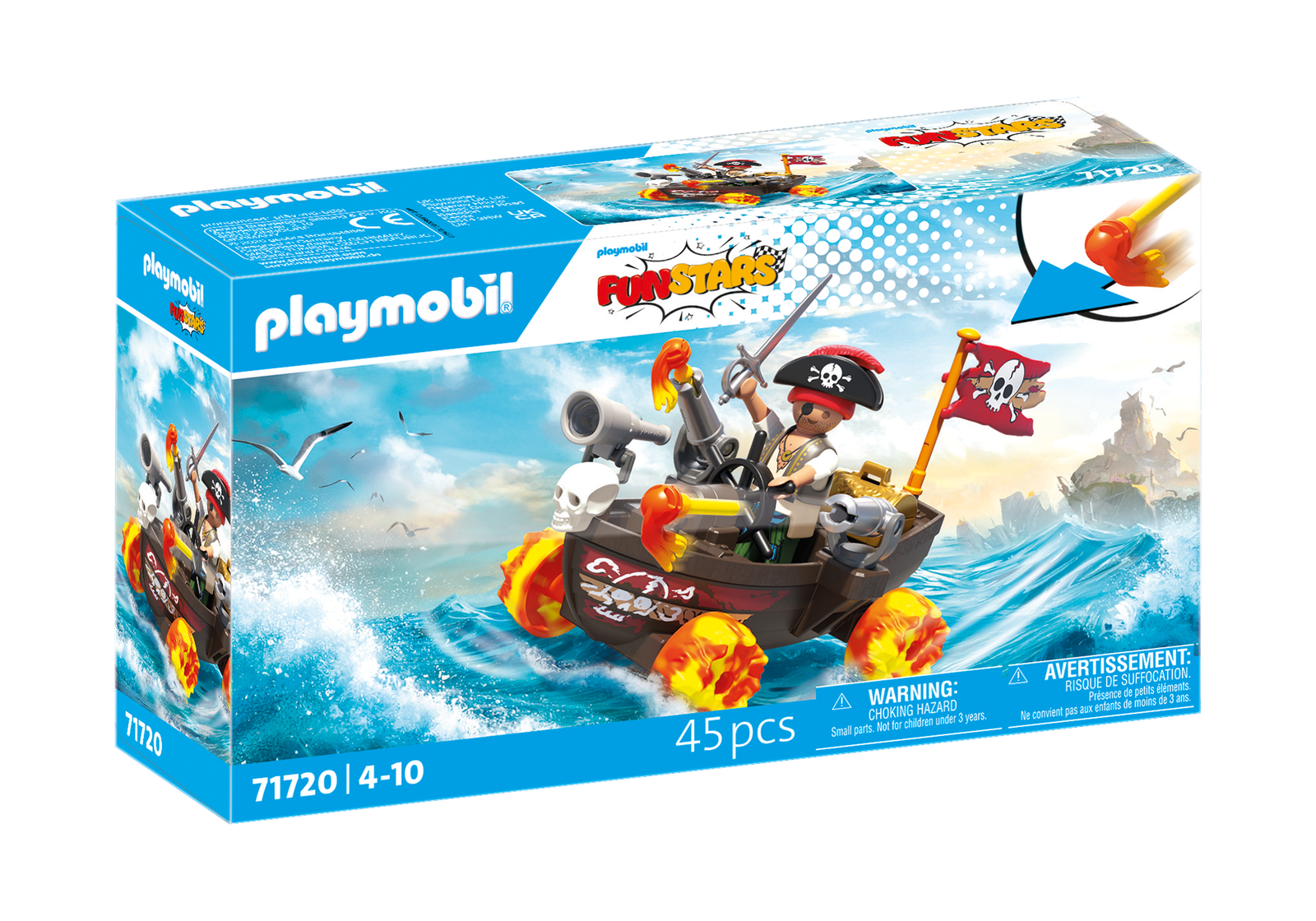 Playmobil 71720 Funstar Racing Pirate Boat ฟันสตาร์ เรซซิ่ง เรือโจรสลัด - Image 2