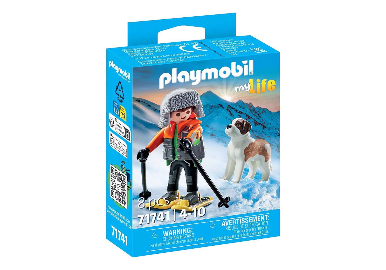 Playmobil 71741 Pet Collectable Hiker with Saint Bernard เซ็ตสะสมสัตว์เลี้ยง นักปีนเขากับเซนต์เบอร์นาร์ด - Image 2