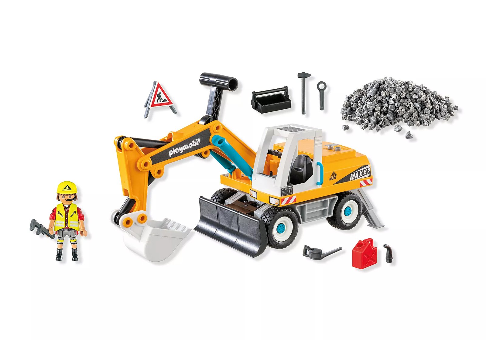 Playmobil 71749 Action Heroes Large Excavator ของเล่นบทบาทสมมติ แอคชั่นฮีโร่ รถแมคโคร - Image 3
