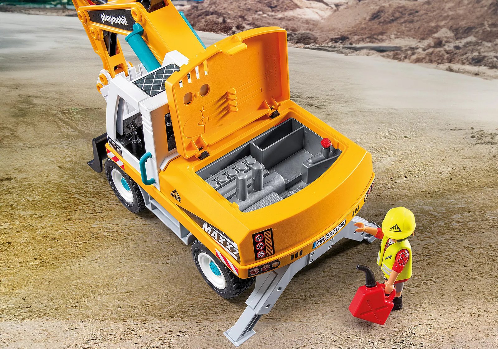 Playmobil 71749 Action Heroes Large Excavator ของเล่นบทบาทสมมติ แอคชั่นฮีโร่ รถแมคโคร - Image 7
