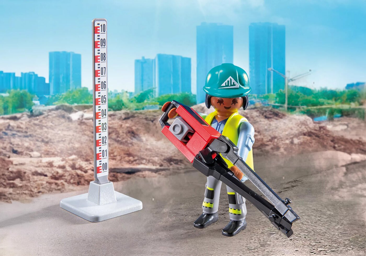 Playmobil 71751 Action Heroes Road Construction ของเล่นบทบาทสมมติ แอคชั่นฮีโร่ รถบดก่อสร้างถนน - Image 5