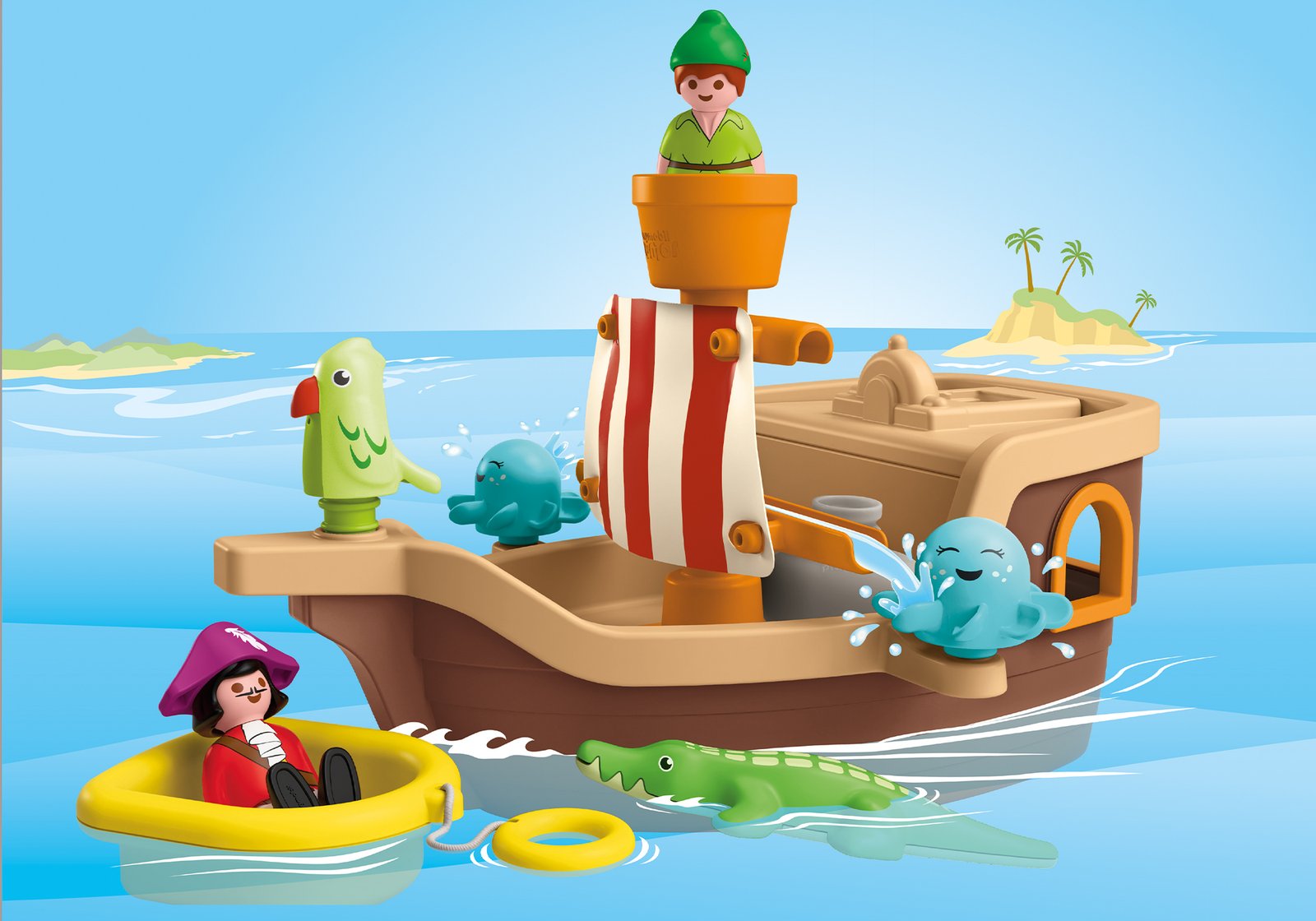 Playmobil 71769 JUNIOR & Disney: Peter Pan's Splashing Pirate Ship จูเนียร์ & ดิสนีย์ เรือโจรสลัด ปีเตอร์ แพน