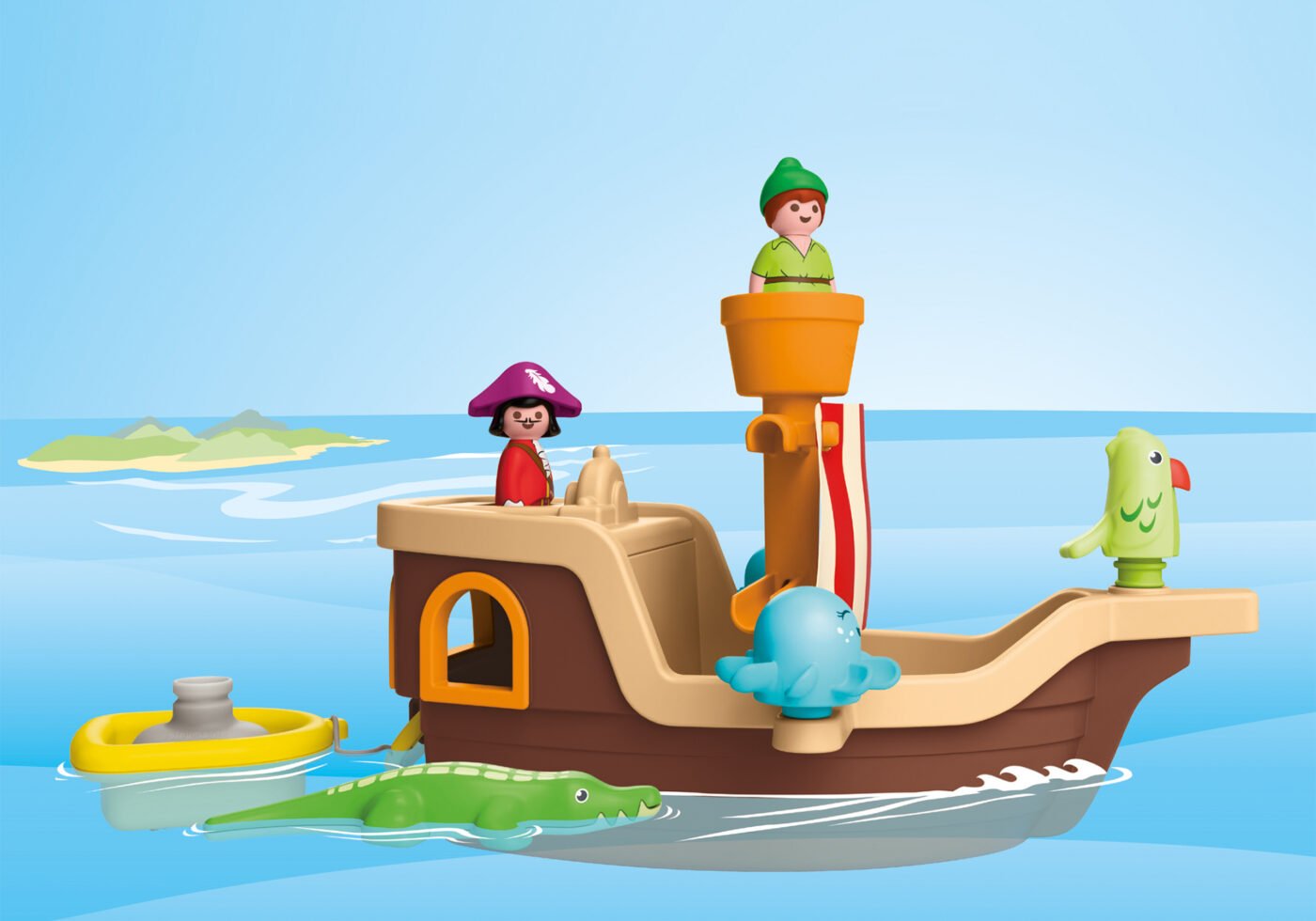 Playmobil 71769 JUNIOR & Disney: Peter Pan's Splashing Pirate Ship จูเนียร์ & ดิสนีย์ เรือโจรสลัด ปีเตอร์ แพน - Image 4