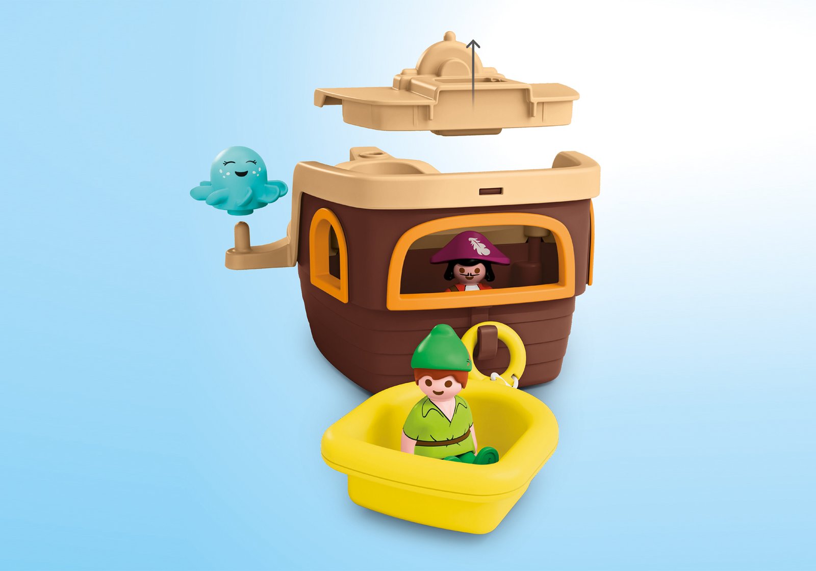 Playmobil 71769 JUNIOR & Disney: Peter Pan's Splashing Pirate Ship จูเนียร์ & ดิสนีย์ เรือโจรสลัด ปีเตอร์ แพน - Image 6