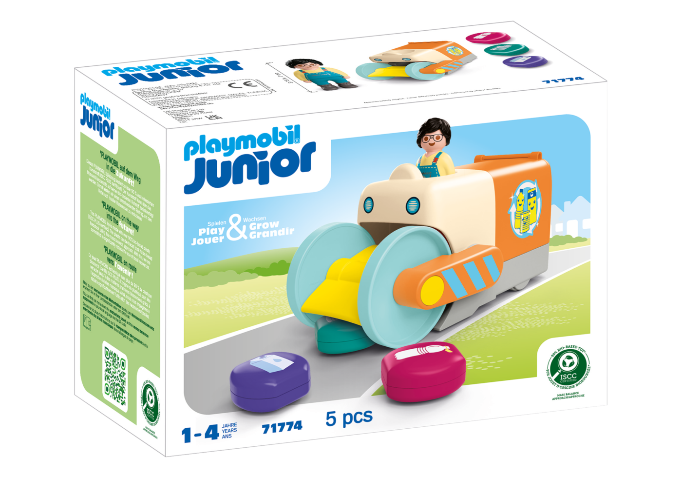 Playmobil 71774 JUNIOR: Push and Grab Garbage Collector จูเนียร์ รถเก็บขยะแสนสนุก - Image 3