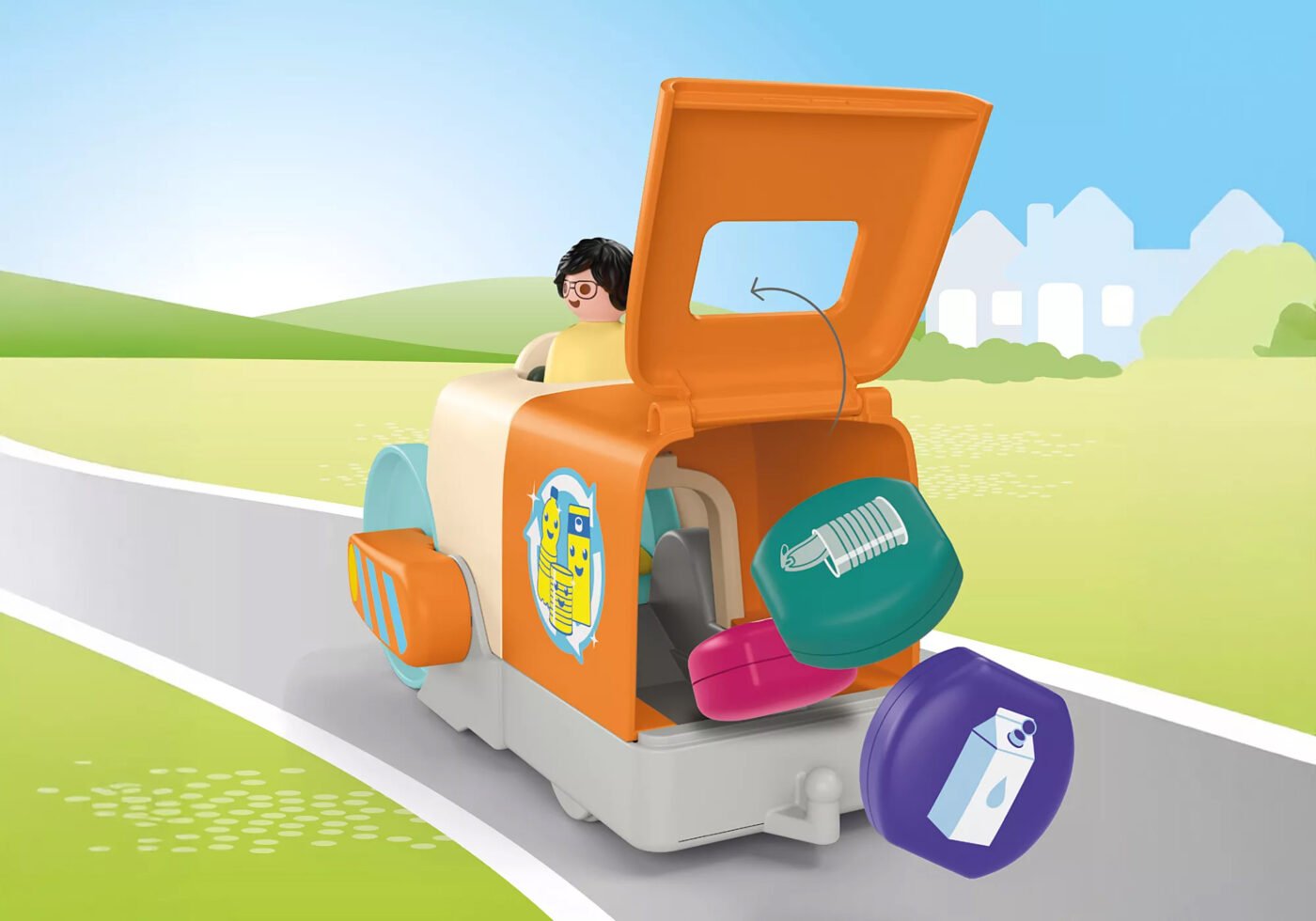Playmobil 71774 JUNIOR: Push and Grab Garbage Collector จูเนียร์ รถเก็บขยะแสนสนุก - Image 4