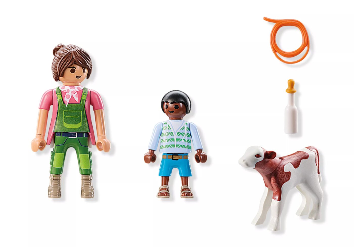 Playmobil 71803 Duo Pack Farmer with Calf ดูโอแพ็ค ชาวนาและลูกวัว - Image 3