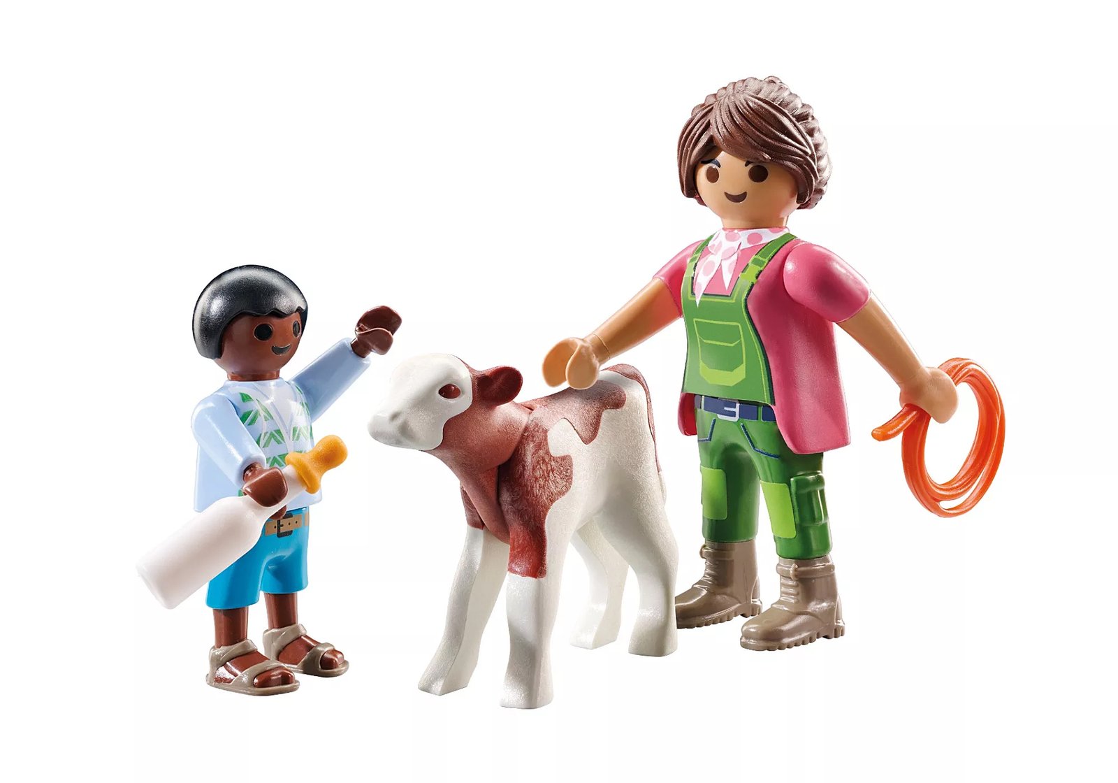 Playmobil 71803 Duo Pack Farmer with Calf ดูโอแพ็ค ชาวนาและลูกวัว - Image 4