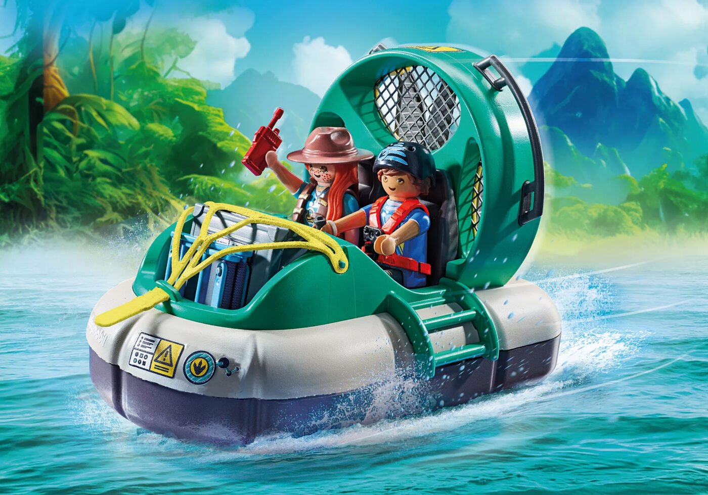 Playmobil 71819 Dinos Brachiosaurus with Hovercraft ไดโนเสาร์ แบรคิโอซอรัสกับเรือโฮเวอร์คราฟต์ - Image 6