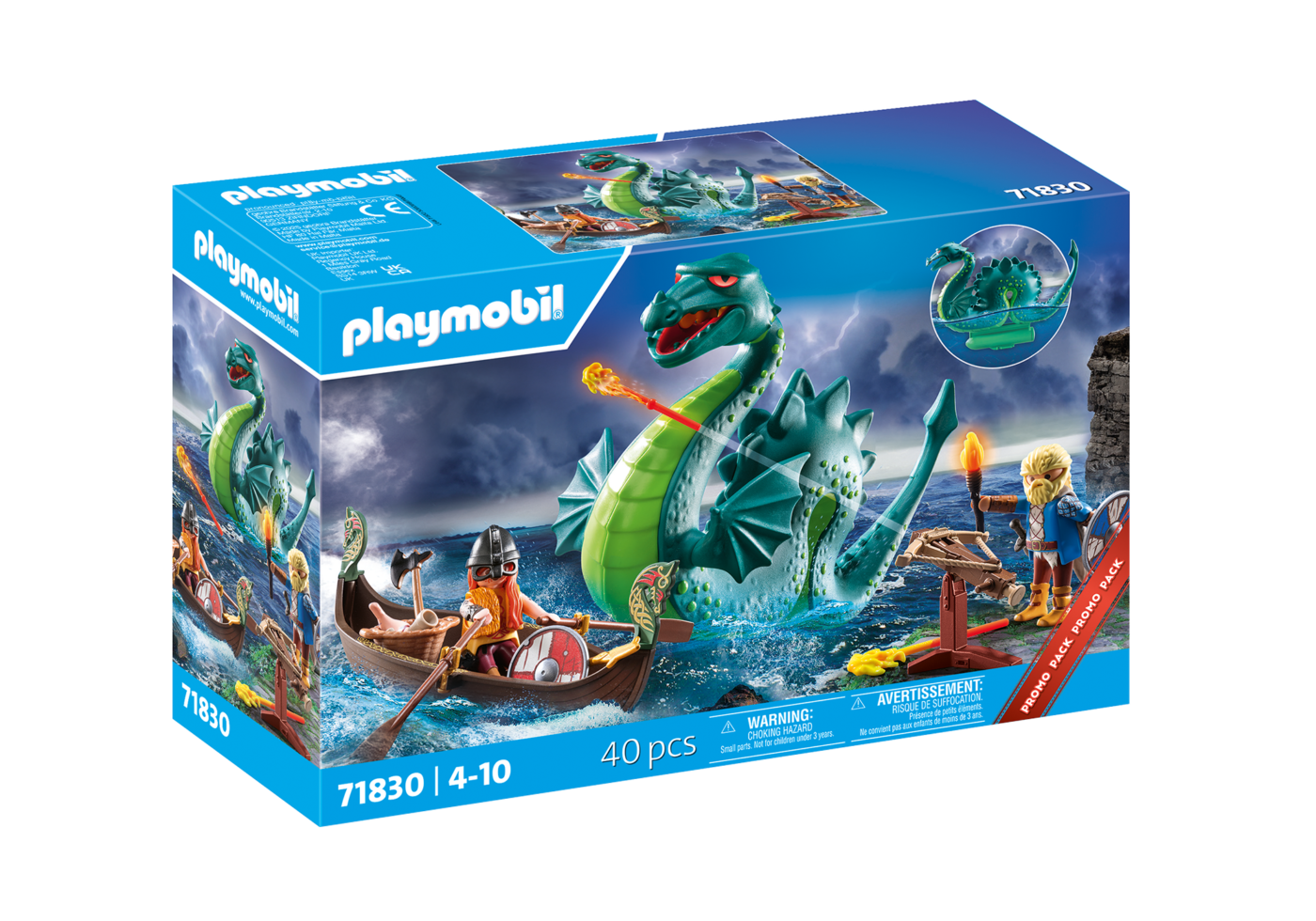 Alternative view of Playmobil 71830 Promo Pack Vikings with Sea Monster โปรโมแพ็ค ไวกิ้งกับสัตว์ทะเลยักษ์