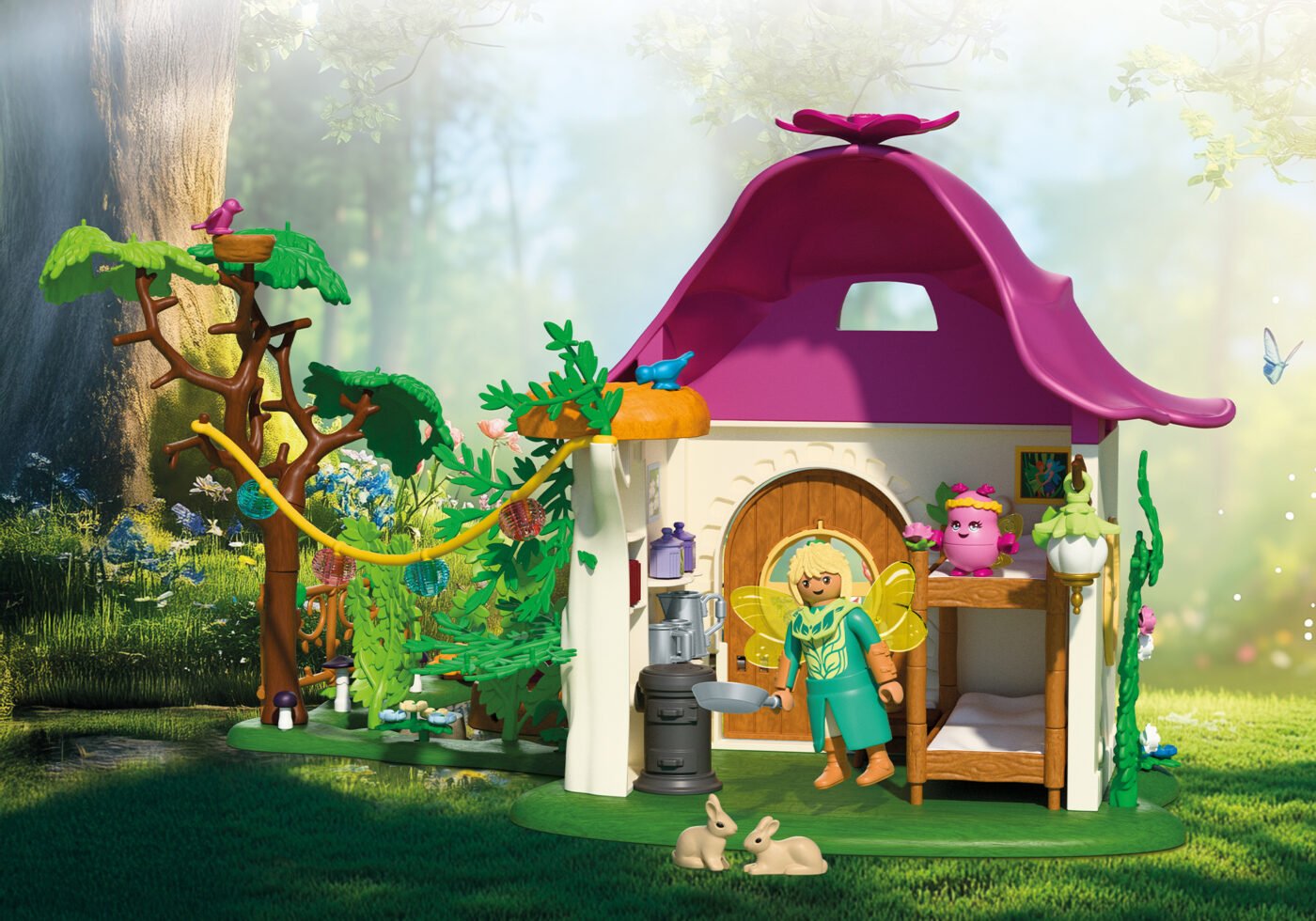 Playmobil 71838 Cozy Fairy Home with Golden Unicorn ยูนิคอร์นแฟนตาซี บ้านนางฟ้าอบอุ่นกับยูนิคอร์นสีทอง - Image 4
