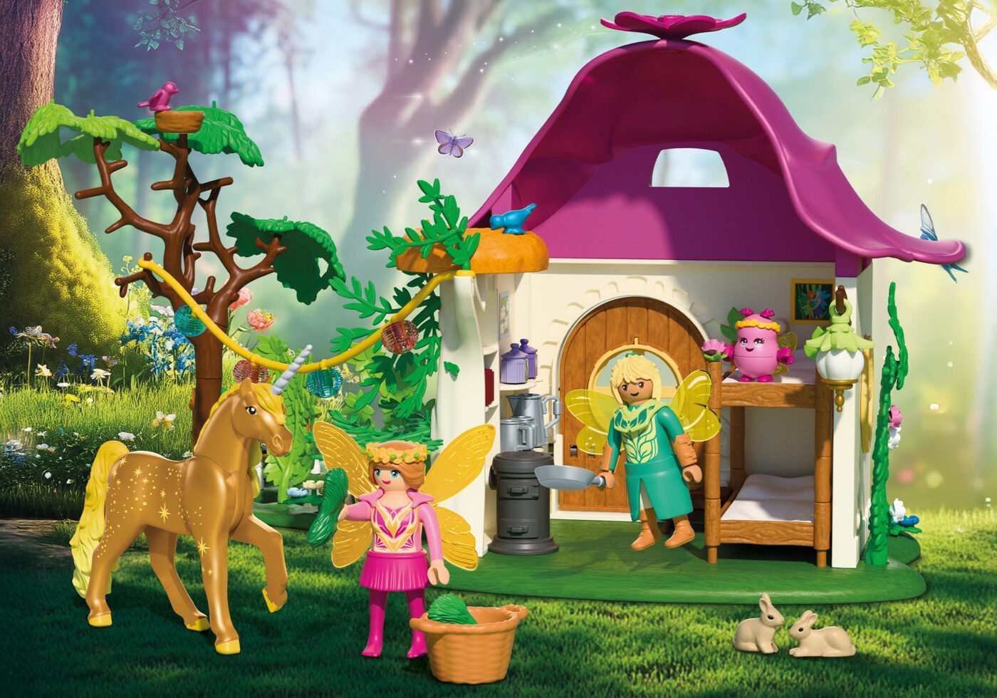 Playmobil 71838 Cozy Fairy Home with Golden Unicorn ยูนิคอร์นแฟนตาซี บ้านนางฟ้าอบอุ่นกับยูนิคอร์นสีทอง - Image 6