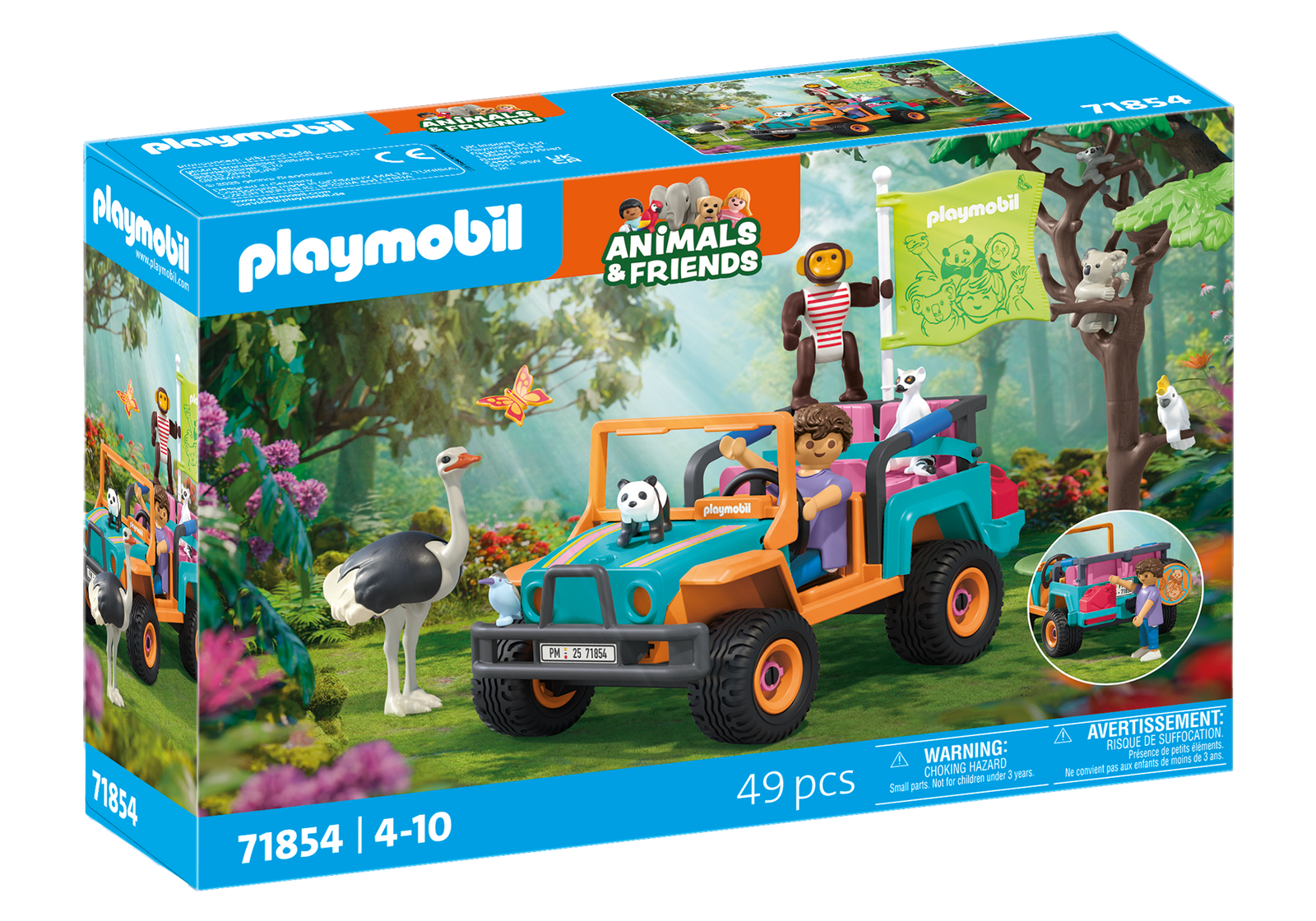 Playmobil 71854 Animals & Friends Colorful Off-road vehicle เหล่าสัตว์เพื่อนซี้ รถลุยป่าหลากสี - Image 2