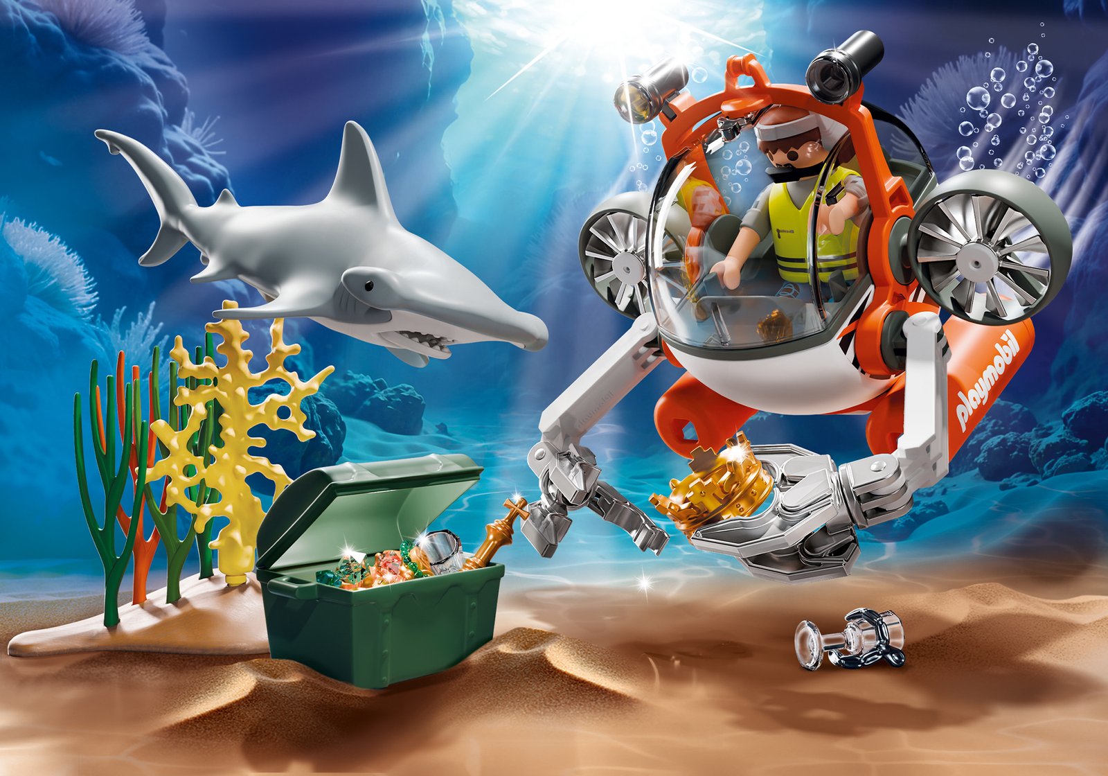 Playmobil 71860 Promo Pack Treasure Hunt with Submarine โปรโมแพ็ค ล่าสมบัติใต้น้ำ