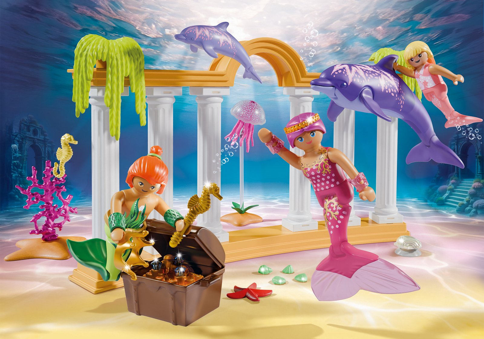 Playmobil 71861 Promo Pack Mermaid treasure with Dolphins โปรโมแพ็ค สมบัตินางเงือกกับโลมา