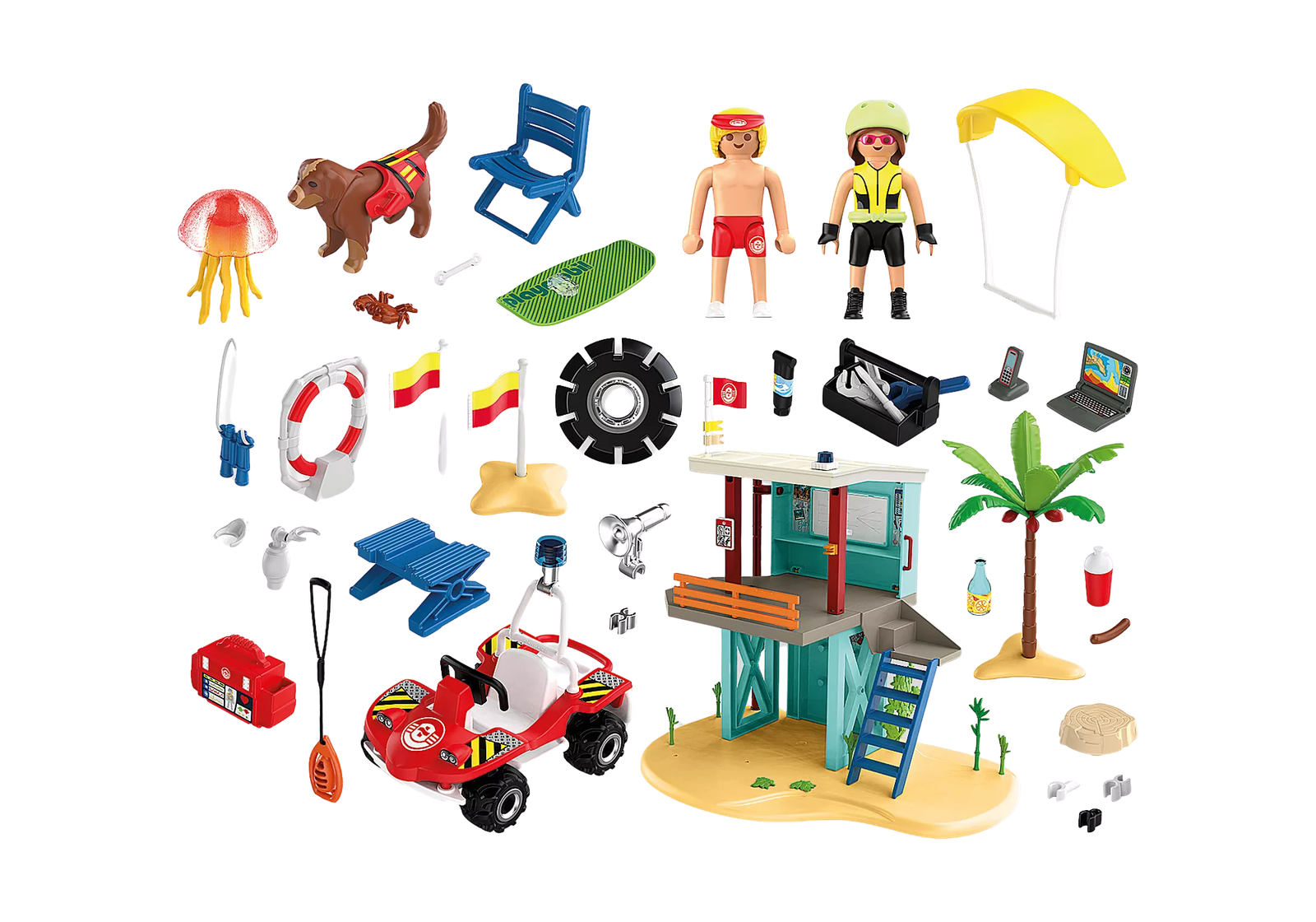 Playmobil 71903 Vacation on the Beach Lifeguard Tower with Beach Buggy วันหยุดที่ชายหาด หอคอยไลฟ์การ์ดกับรถบักกี้ชายหาด - Image 3