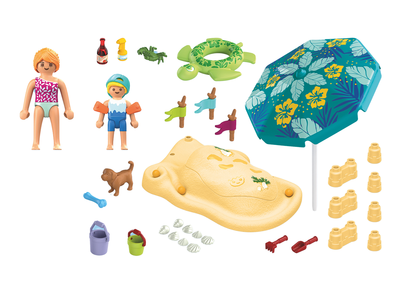 Playmobil 71906 Vacation on the Beach Family Fun at the Beach วันหยุดที่ชายหาด ครอบครัวสนุกสนานริมทะเล - Image 3
