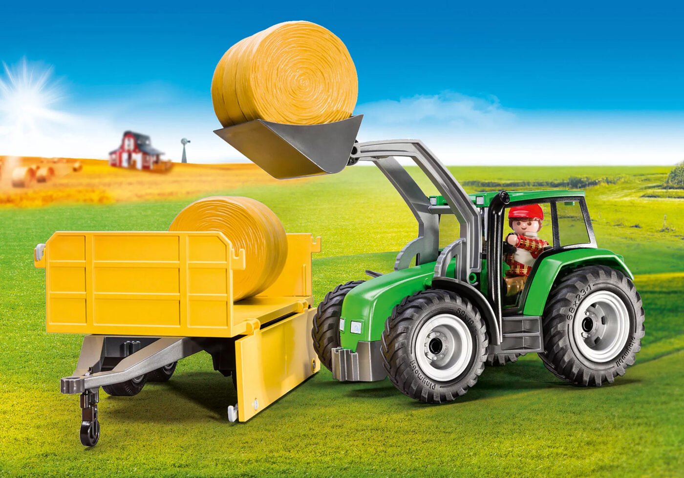 Playmobil 9317 Exclusive Tractor with Trailer เอ็กซ์คลูซีฟ รถแทรกเตอร์พร้อมพ่วง - Image 4