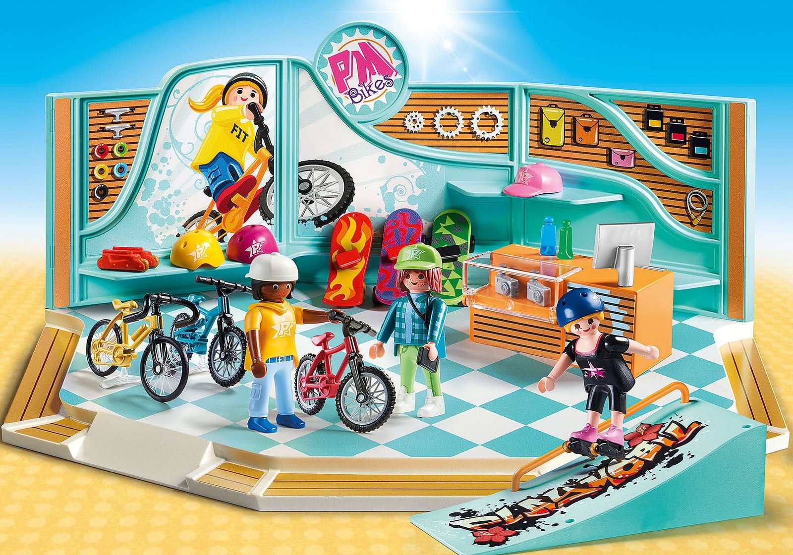Playmobil 9402 Shopping2 Bike & Skate Shop ช้อปปิ้ง2 ร้านขายจักรยาน และสเกต